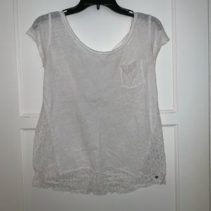 Abercrombie & Fitch White lace top